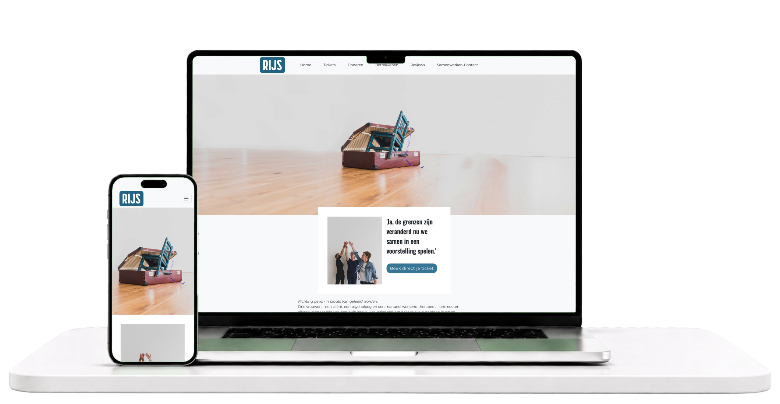 Mockup van Project Rijs.