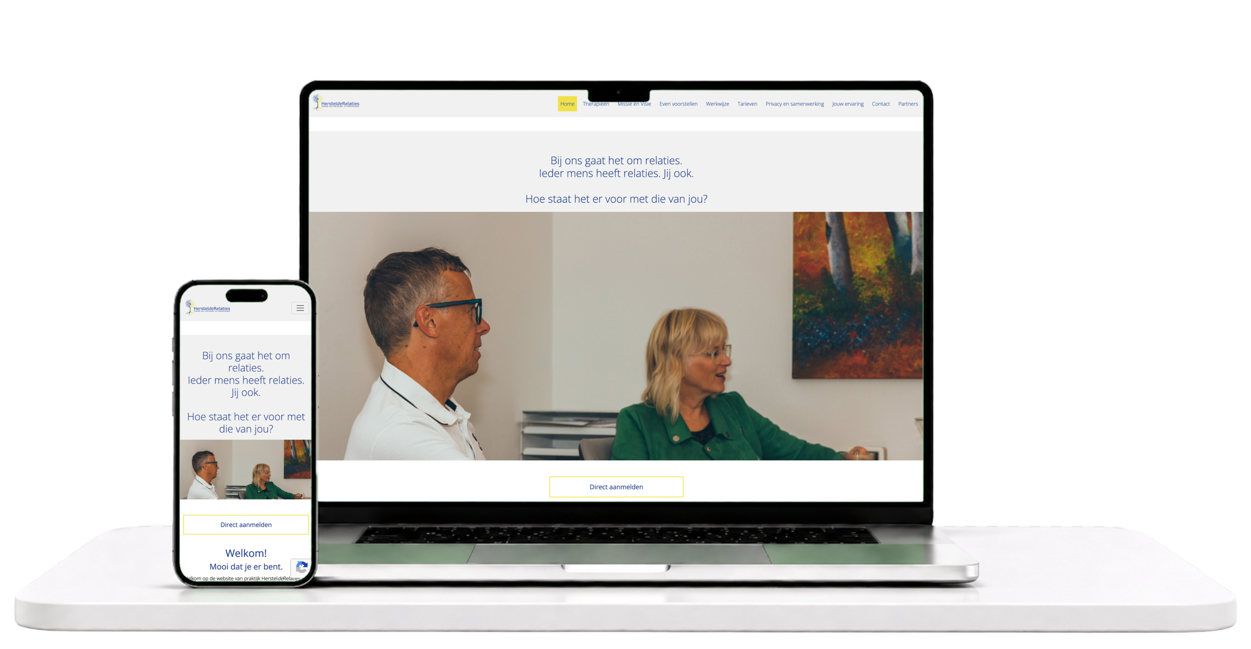 Mockup van Herstel de Relaties.